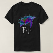 フィジー諸島ウォーターカラータートルフィジー土産 Tシャツ (デザイン正面)