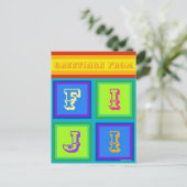 フィジー諸島オセアニアカラフルバケーションハガキ シーズンポストカード (スタンド正面)