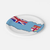 フィジー諸島旗 ペーパープレート (アングル)