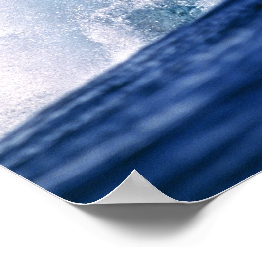 フィジー諸島、タバルア、クラウドブレイク。波 ポスター (角)