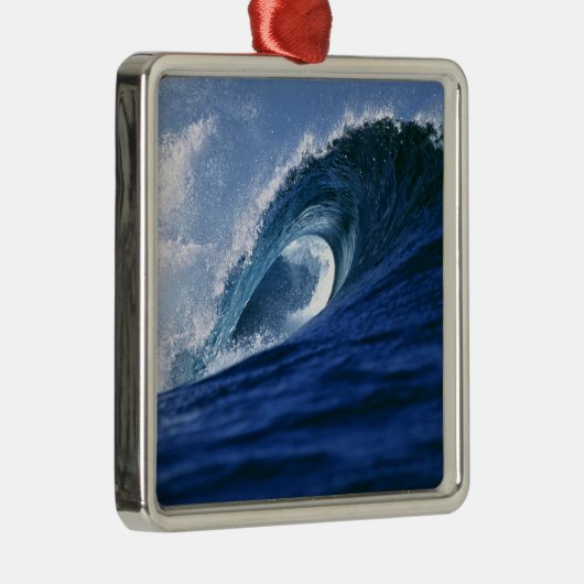 フィジー諸島、タバルア、クラウドブレイクA波 メタルオーナメント (右)