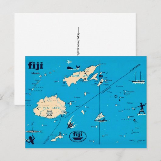 フィジー諸島 ポストカード (正面/裏面)