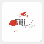 フィジー・スキューバダイビング スクエアシール (正面)