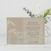 フィジー:トロピカルパームツリーのアニバーサリー 招待状 (スタンド正面)