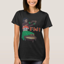 フィジー トロピカル ウーマン トラディショナル トラベル Tシャツ