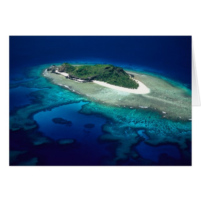 フィジー ママヌカ諸島 エオリ島 空撮 (正面横)