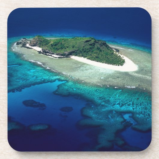 フィジー ママヌカ諸島 エオリ島 空撮 コースター (正面)