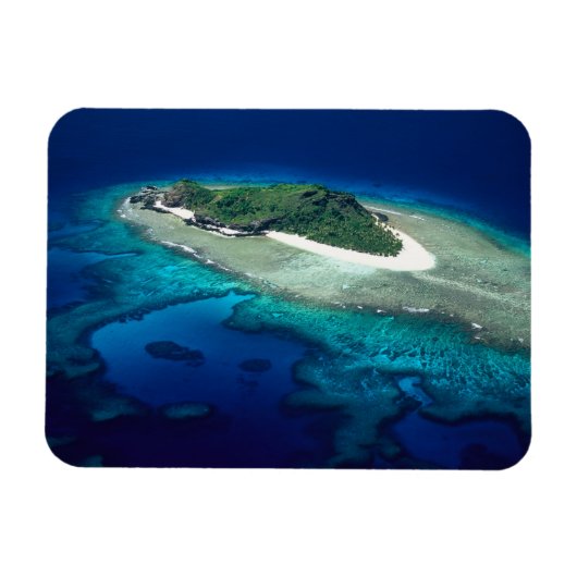 フィジー ママヌカ諸島 エオリ島 空撮 マグネット (横)