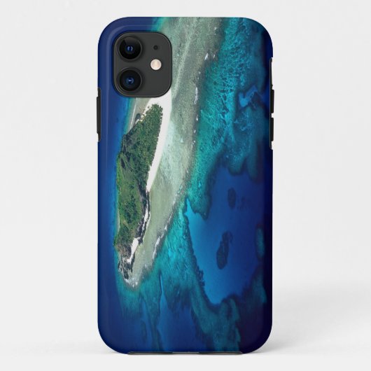 フィジー ママヌカ諸島 エオリ島 空撮 Case-Mate iPhoneケース (裏面)