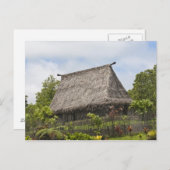 フィジー、ヴィティレヴ島。ポリネシア文化 ポストカード (正面/裏面)