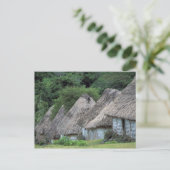 フィジー、ヴィティ、ハット伝統的ハウス。 ポストカード (スタンド正面)