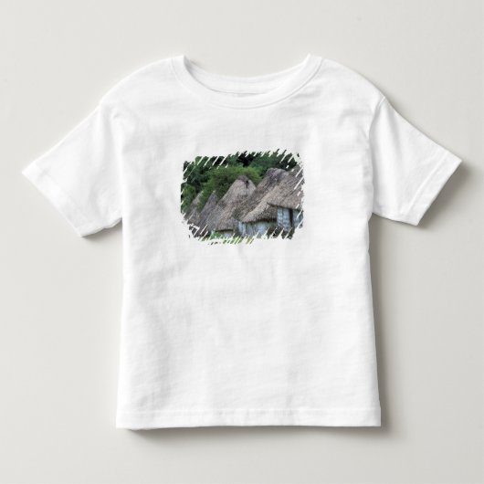 フィジー、ヴィティ、伝統的な小屋 トドラーTシャツ (正面)