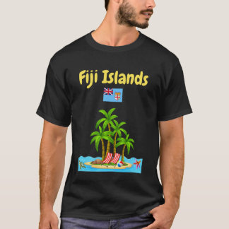 フィジー 休暇 お土産 ヤシの木 ビーチ 亀 フィジー Tシャツ