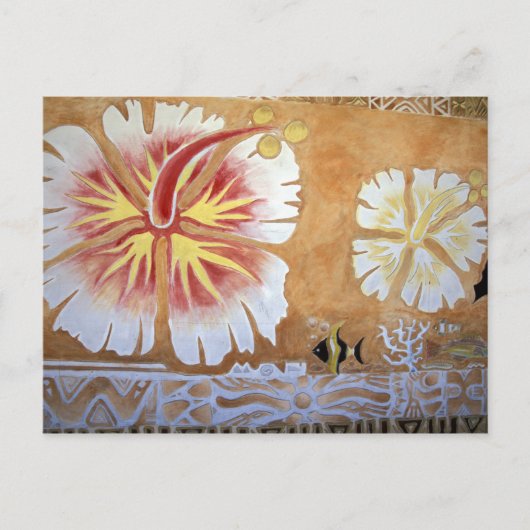 フィジー、壁画。 ポストカード (正面)