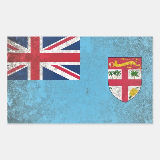 フィジー 長方形シール (正面)