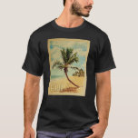 フィジーVintage旅行Tシャツ – ビーチ Tシャツ<br><div class="desc">青空と海の砂色のビーチにヤシの木を飾ったフィジーTシャツ。このクールヴィンテージフィジーのティ素晴らしーが！</div>