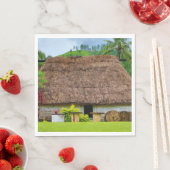 フィジ伝統的ー・ナヴァラビレッジフィジー諸島 スタンダードランチョンナプキン (インサイチュ)