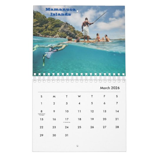 フィジ カレンダー (3月 2026)