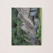 フィジ、ビティ、ハッ伝統的トハウス。 ジグソーパズル (縦)