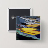 フィジ、ヴィティ·レヴ、ラウトカ、港の小舟 缶バッジ (正面&裏面)