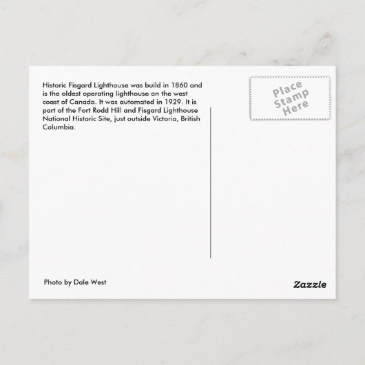 フィスガードライトハウス ポストカード (裏面)