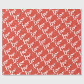フィスタ赤と白ラブスクリプト ラッピングペーパー (フラット)