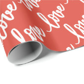 フィスタ赤と白ラブスクリプト ラッピングペーパー (ロールコーナー)