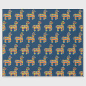 フィスタ！青いカラフルギフトラップのピアナタスオン ラッピングペーパー (フラット)