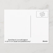 フィストラルビーチニューキーコーンウォールイングランド ポストカード (裏面)