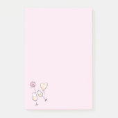 フィズポップ・アートのンクリンクシャンパングラス ポストイット (正面)