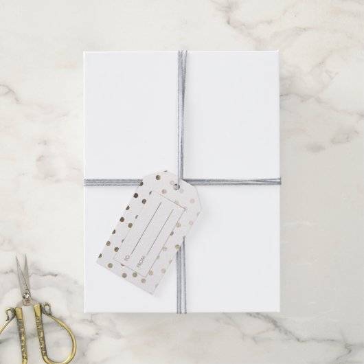 フィズポップ・アートのンクリンクトレンディーフェイクゴールドフォイルワインラベル ギフトタグ (より糸付き)