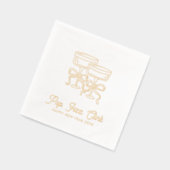 フィズポップ・アートのンクリンクパーソナライズされたハッピーニューイヤーナプキンズ 箔ナプキン (左)