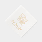 フィズポップ・アートのンクリンクパーソナライズされたハッピーニューイヤーナプキンズ 箔ナプキン (右)