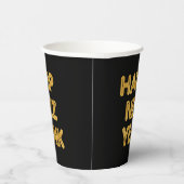 フィズポップ・アートのンクリンクモダンタイポグラフィハッピーニューイヤー 紙コップ (右)