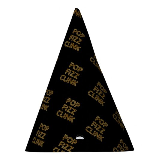 フィズポップ・アートのンクリンクモダンタイポグラフィ パーティーハット (右)