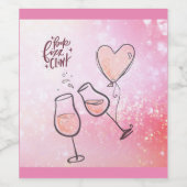 フィズポップ・アートのンクリンクワイングラスきらめくワインセレカティ ワインラベル (シングルラベル)