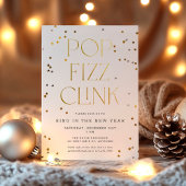 フィズポップ・アートのンクリンク白金ゴールド紙吹雪大晦日 招待状