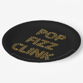 フィズポップ・アートのンモダンクリンクタイポグラフィ大晦日 ペーパープレート (アングル)