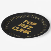 フィズポップ・アートのンモダンクリンクタイポグラフィ大晦日 ペーパープレート (アングル)