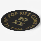 フィズポップ・アートのンモダンクリンクタイポグラフィ大晦日 ペーパープレート (アングル)