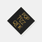 フィズポップ・アートのンリンクエレガントタイポグラフィ誕生日 スタンダードカクテルナプキン (角)