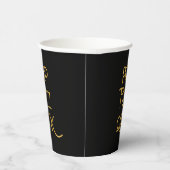 フィズポップ・アートのンリンクエレガントタイポグラフィ誕生日 紙コップ (右)