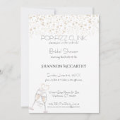 フィズポップ・アートのンリンクブライダルシャワーの活性化 招待状 (正面)