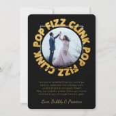 フィズモダンンポップ・アートのクリンクタイポグラフィハッピーニューイヤー シーズンカード (正面)