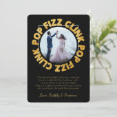 フィズモダンンポップ・アートのクリンクタイポグラフィハッピーニューイヤー シーズンカード (スタンド正面)