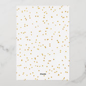 フィズモダンンポップ・アートのクリンクタイポグラフィハッピーニューイヤー 箔シーズンカード (裏面)