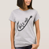 フィッおもしろいグフック魚釣り噛む Tシャツ (正面)