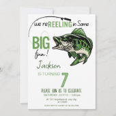 フィッおもしろいシュベース誕生日ポートレート 招待状 (正面)