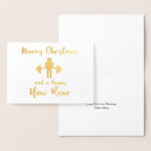 フィッおもしろいマス箔クリスマスカード 箔カード (ディスプレー)