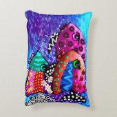 フィッお洒落トリオカラフル抽象芸術航海の アクセントクッション (裏面(縦))